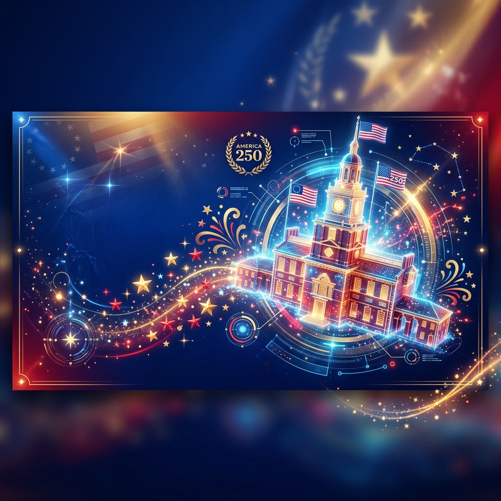 Independence Hall 3D Virtual Field Trip holographic presentation asset